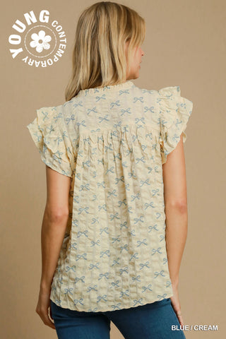 Ruffle Ribbon Top