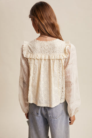 The Maribelle Vintage Lace Blouse
