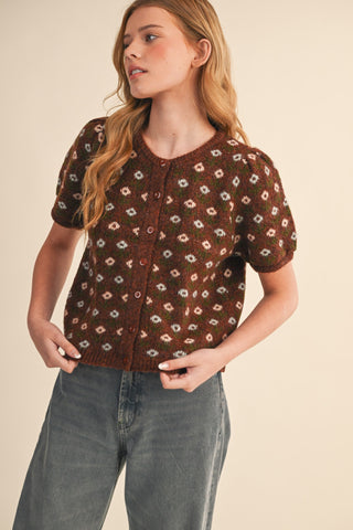Millie Floral Knit Cardigan