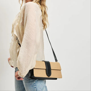 Violet Straw Crossbody