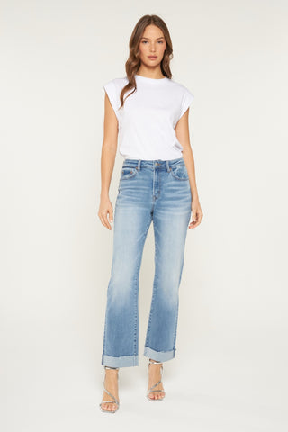 Cora High-Rise Straight Leg Jeans