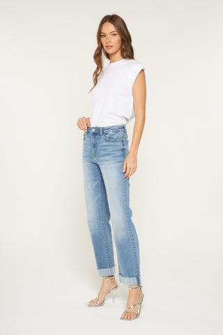 Cora High-Rise Straight Leg Jeans