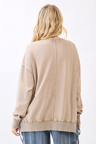 Sadie Mineral Wash Flower Sweatshirt