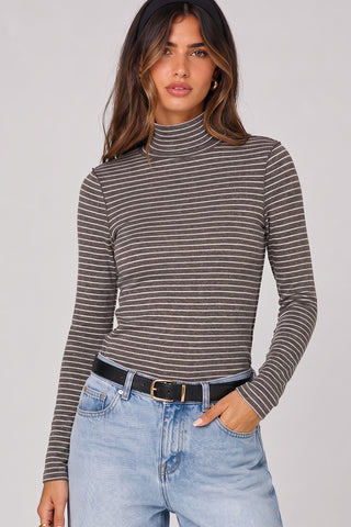 Classic Edit Striped Mock Neck