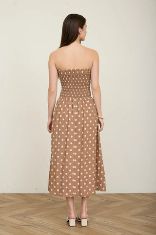 Sweetheart Polka Dot Midi Dress