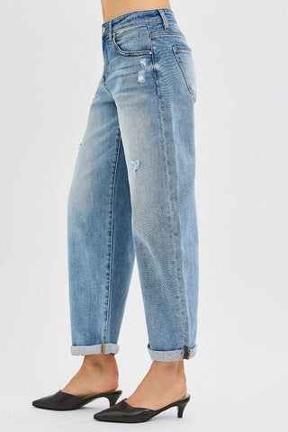 Billie Slouchy Cuffed Barrel Jeans