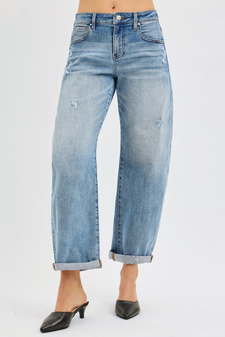 Billie Slouchy Cuffed Barrel Jeans