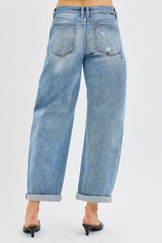 Billie Slouchy Cuffed Barrel Jeans