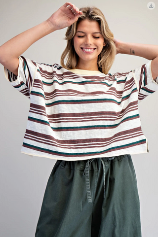 The Hadley Striped Boxy Tee