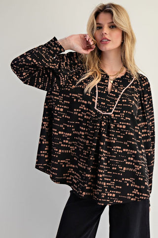 Midnight Mosaic Blouse