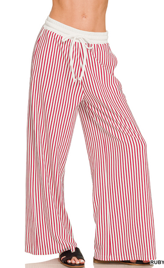 Stripe It Easy Wide-Leg Pants