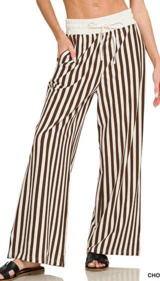 Laid-Back Lines Wide-Leg Pants