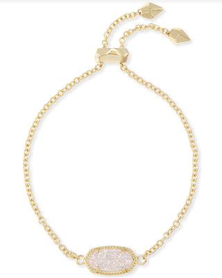 Elaina Delicate Chain Bracelet in Gold Iridescent Drusy