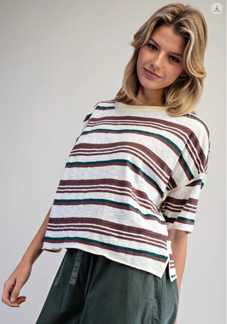 The Hadley Striped Boxy Tee