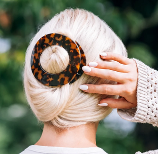 Large Flat Circle Hair Clip