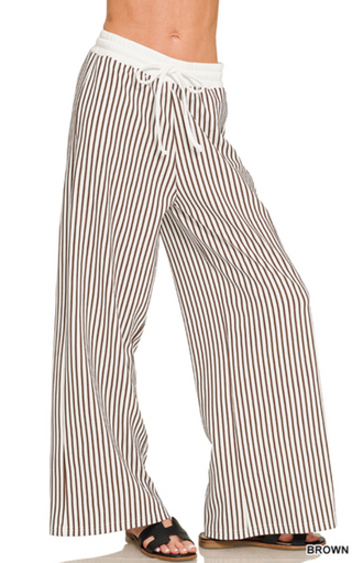 Stripe It Easy Wide-Leg Pants