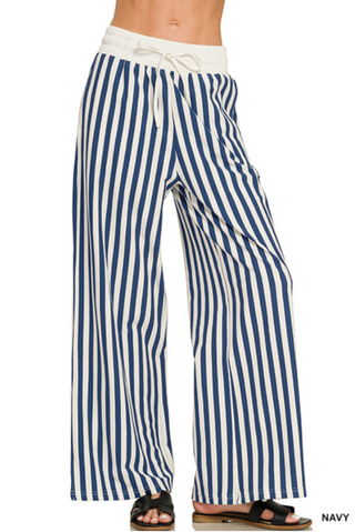 Laid-Back Lines Wide-Leg Pants