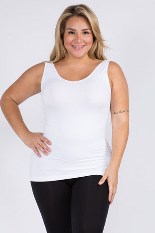 Reversible V or U Neckline Seamless Tank in Plus