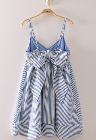 Green Grove Bow Mini Dress