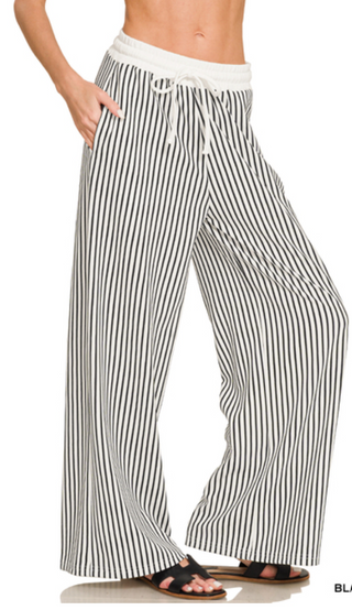 Stripe It Easy Wide-Leg Pants