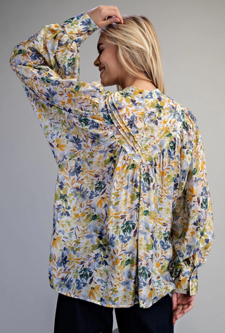 The Juliet Floral Balloon Sleeve Blouse