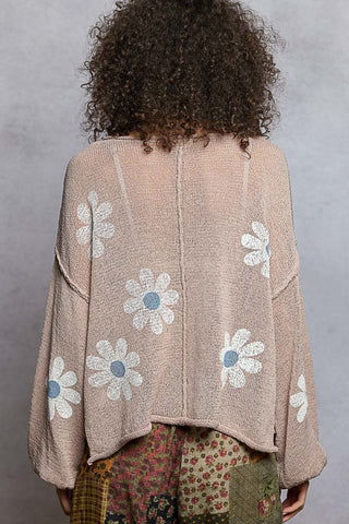 Daisy Drift Balloon Sleeve Sweater