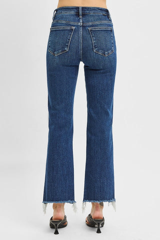 Olivia High Rise Crop Straight Jeans