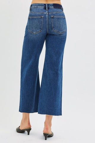 Sutton Mid-Rise Crop Wide Jeans