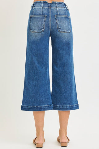 Elise Double Button Crop Jeans