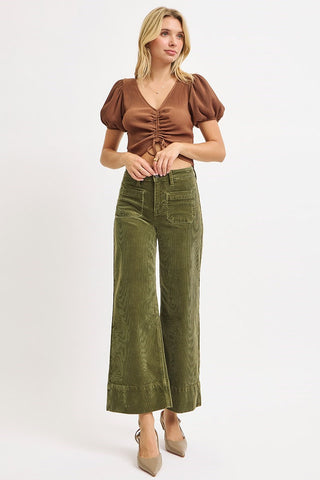 Rainey High Rise Corduroy Crop