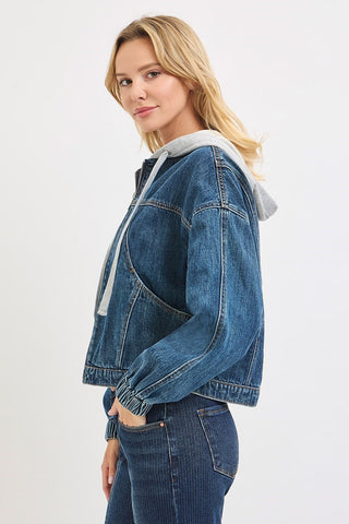 City Edge Hooded Denim Jacket