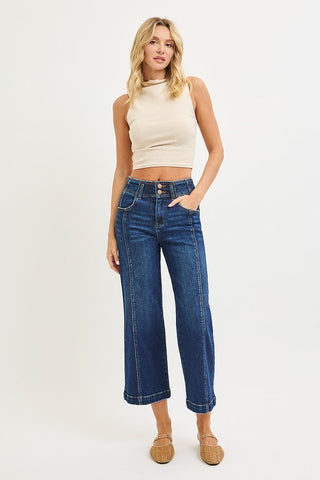 Josie High-Rise Crop Wide-Leg Jeans