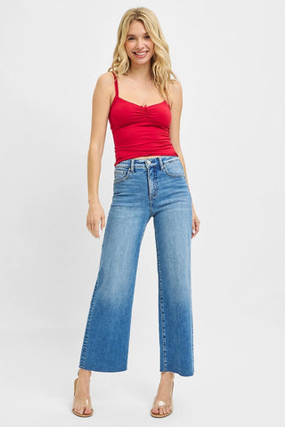 Lena Crop Wide Leg Jeans