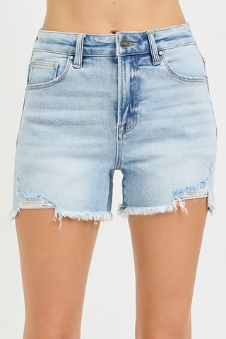 Dakota High Rise Distressed Denim Shorts