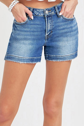 The Sara Low Rise Denim Shorts