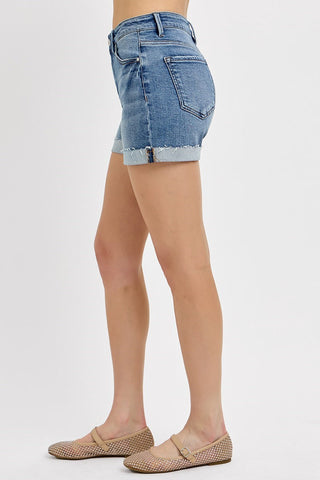 The Mandy High Rise Cuffed Shorts in Plus