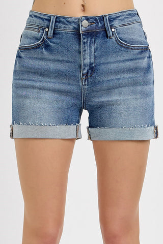 The Mandy High Rise Cuffed Shorts in Plus