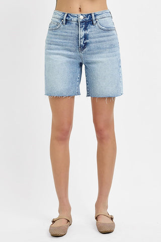 The Clara Mid Length Denim Shorts