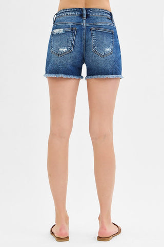 Frayle Low Rise Denim Shorts