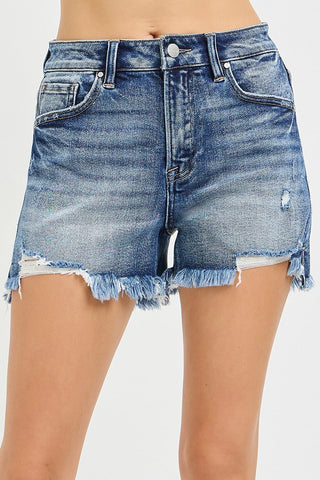 Camille High Rise Distressed Shorts
