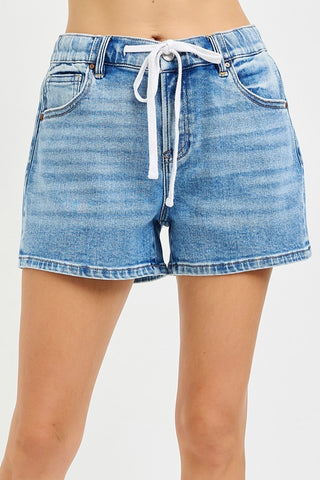 Indie Elastic Waist Tie Shorts