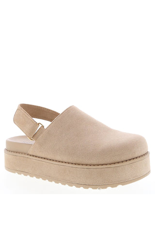 Sierra Suede Platform Slingback Clog
