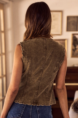 Willow Scallop Corduroy Vest