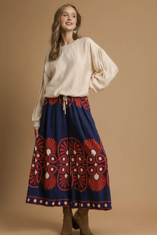 Aria Mix Boho Print Palazzo Pants