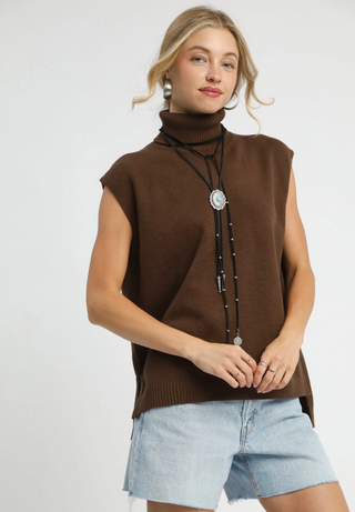 Modern Edge Knit Turtleneck Top
