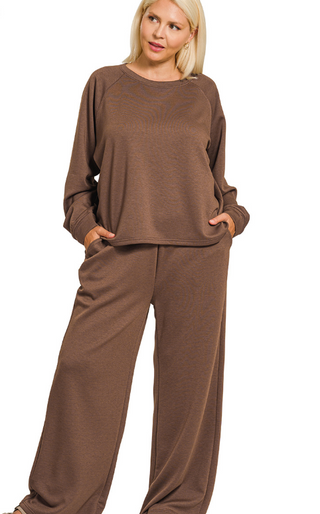 Scuba Knit Lounge Set in Plus