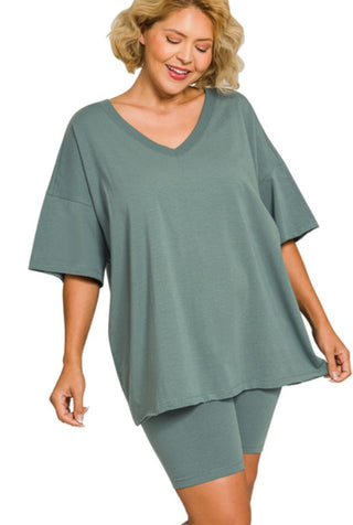 Sunday Ease Cotton Lounge Set in Plus
