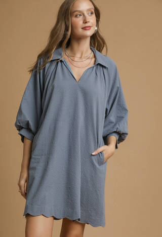 Harper Scallop Mini Dress