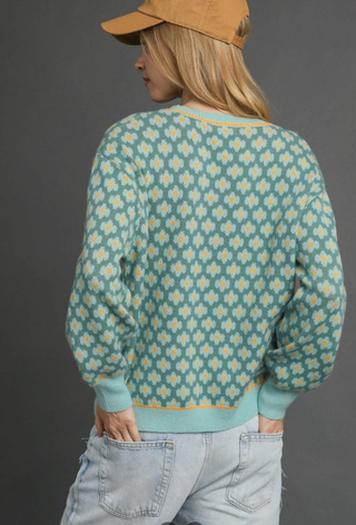 Sutton Abstract Crew Neck Sweater