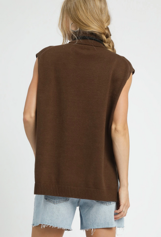 Modern Edge Knit Turtleneck Top